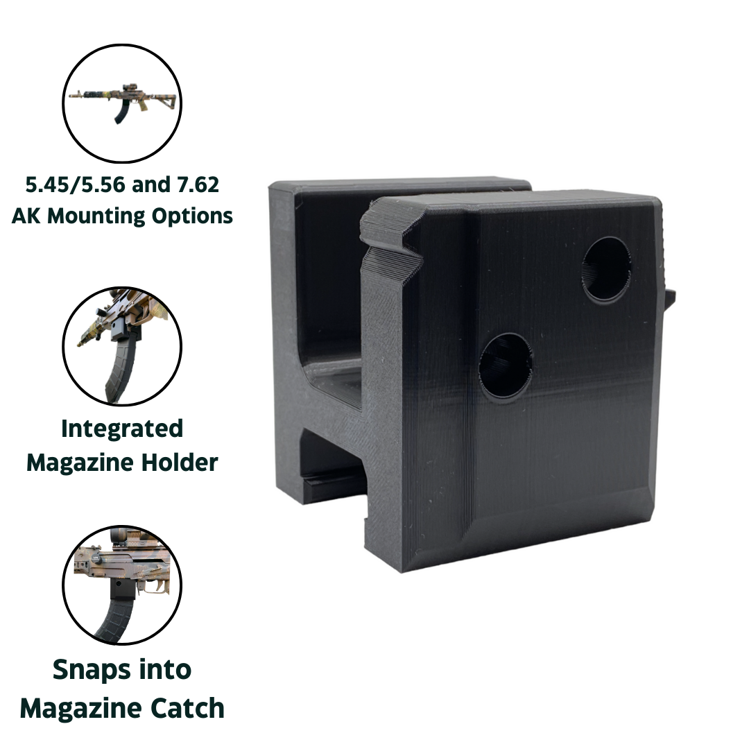 AK Wall Mount W/ Magazine For 5.45/5.56/7.62 Magazine Well - AK47 / AK74