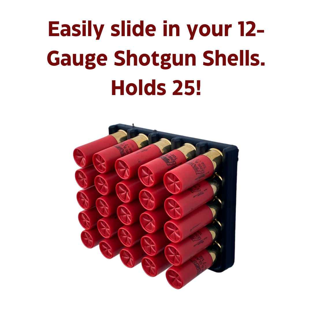 12-Gauge Shotgun Shell Rack Wall Mount