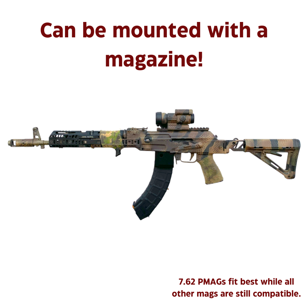 AK Wall Mount W/ Magazine For 5.45/5.56/7.62 Magazine Well - AK47 / AK74