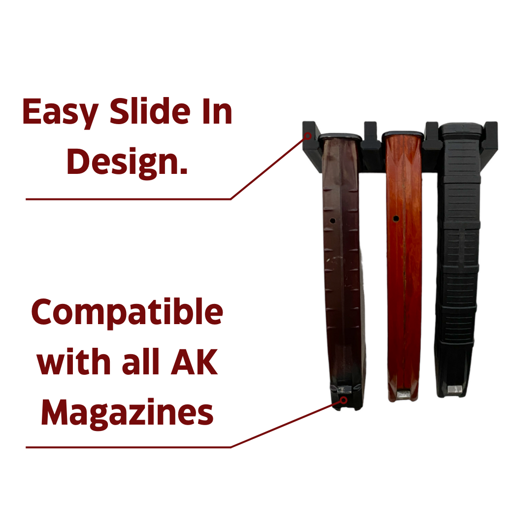 AK Magazine Wall Mount / Rack 5.45/5.56/7.62 - AK47 / AK74