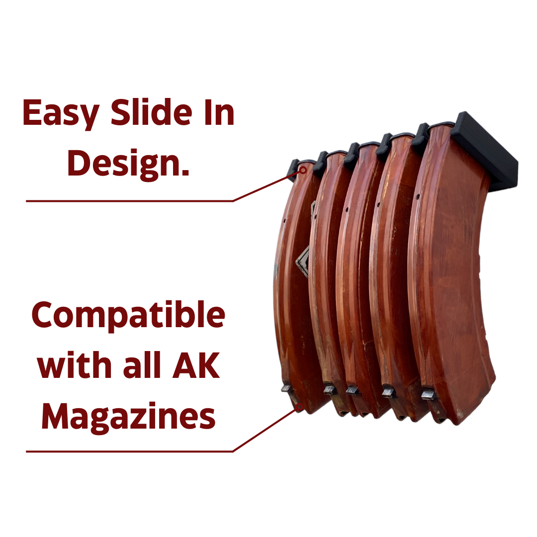 AK Magazine Wall Mount / Rack 5.45/5.56/7.62 - AK47 / AK74